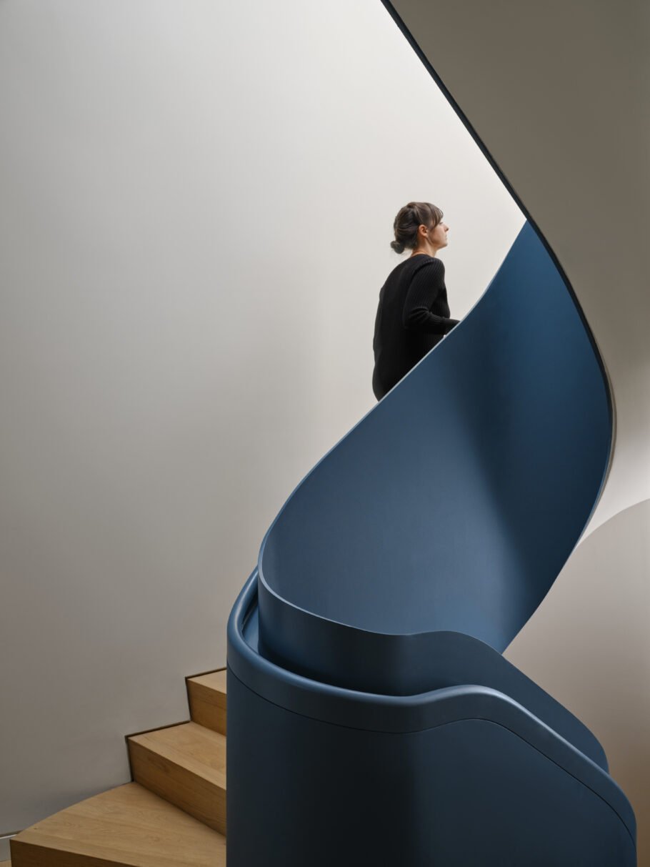 blue staircase