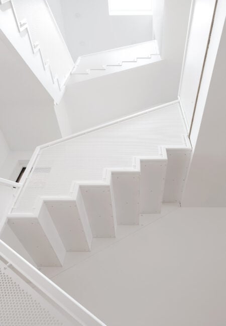 white metal staircase ideas