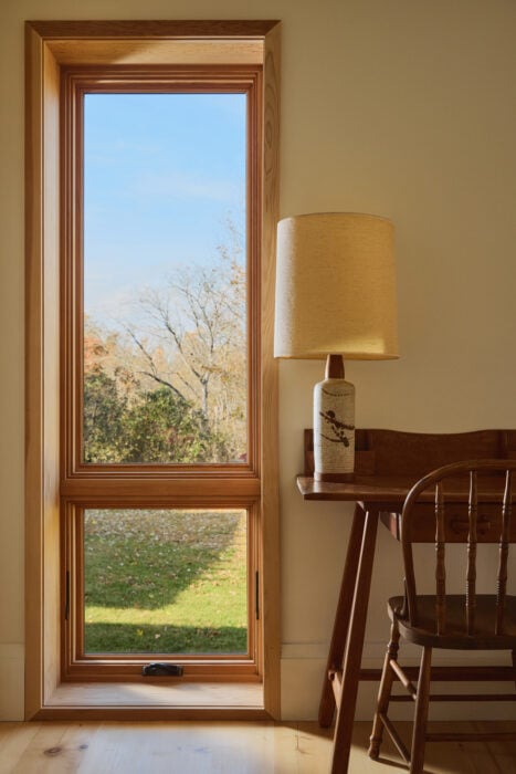 detail shot with table lamp